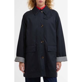 Barbour Gabby Car Coat in Dark Navy at Nordstrom, Size 10 Us