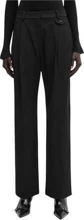 Worst Behavior Dorea Wijde Broek - Dames - Wijde Broeken - Zwart - XS - Polyester - Broeken