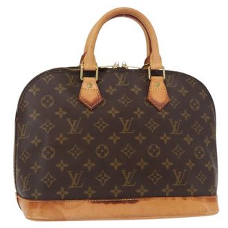 Louis Vuitton Alma Handbag Monogram Canvas Brown Canvas Handbag (Pre-Owned)