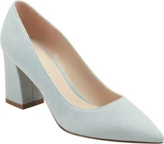 Marc Fisher Zala Block Heel Pump in Sky Blue at Nordstrom, Size 8.5