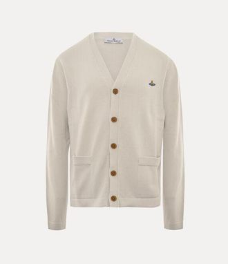Vivienne Westwood Alex Cardigan Cotton / Cashmere Dusty-white XL Men