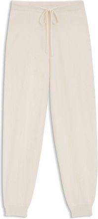 BOSS Cashmere tracksuit bottoms with cuffed hems