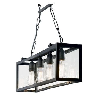 Ideal Lux Sospensione Industrial-Minimal Igor Metallo Nero 4 Luci E27
