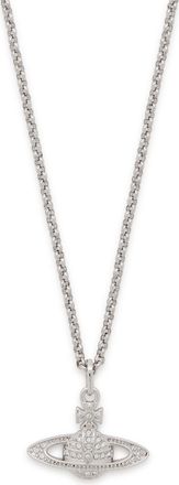 Vivienne Westwood Mini Bas Relief orb Necklace - Silver - One Size