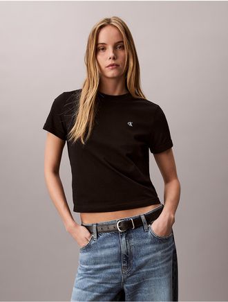 Calvin Klein Jeans Calvin Klein Womens Monogram T-Shirt - Black - S