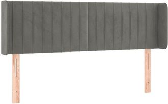 vidaXL Cabecero Con Led De Terciopelo Gris Claro 147x16x78/88 Cm Vidaxl