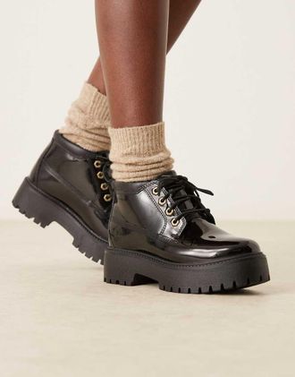 Timberland Stone Street Nellie - Stivaletti medi in pelle verniciata neri-Nero