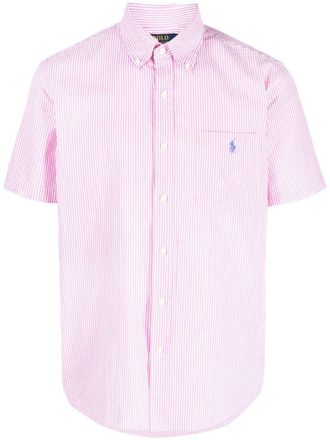 Polo Ralph Lauren Camicia a righe con ricamo - Rosa