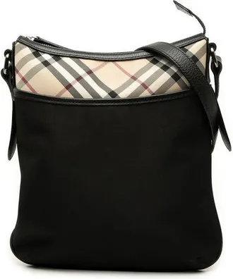 Burberry Pre-owned Burberry Nova Check Trimmed Nylon Crossbody Ladies 8QMY3820OVO5NR1E