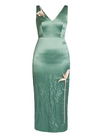 Erdem Mouwloze midi-jurk - Groen