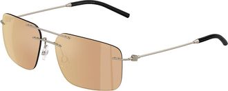 Moncler ME4003 DOPPLER 10037J Mens Sunglasses Brown Size 56