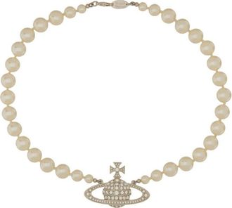 Vivienne Westwood Choker Di Perle Con Bassorilievo Orb-Donna