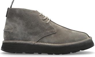 Giorgio Armani Su&egrave;de enkellaarzen - Heren - Veterlaarzen - Grijs - 41 EU - Su&egrave;de - Schoenen