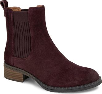 Gentle Souls Double Gore Chelsea Boot in Burgundy Suede at Nordstrom, Size 5.5