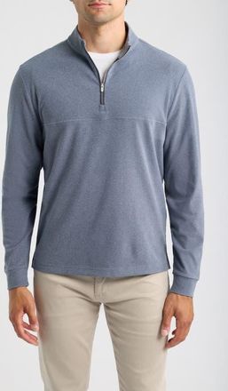Johnnie-O Mikey Quarter Zip Pullover in Deep Navy at Nordstrom, Size Xx-Large