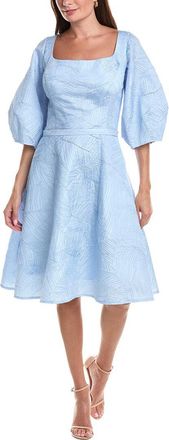 Rene Ruiz A-Line Textured Midi Dress