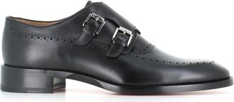 Christian Louboutin Sartok Flatcalf - Heren - Nette schoenen - Zwart - 42 1/2 EU - Leer - Schoenen