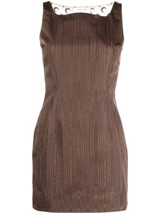 Marine Serre Regenerated moire minidress - Brown