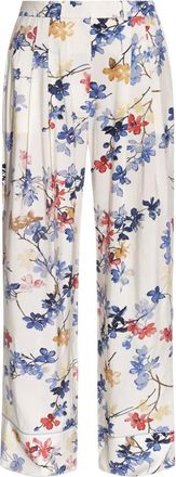Munthe Pantaloni ampi a fiori - Bianco