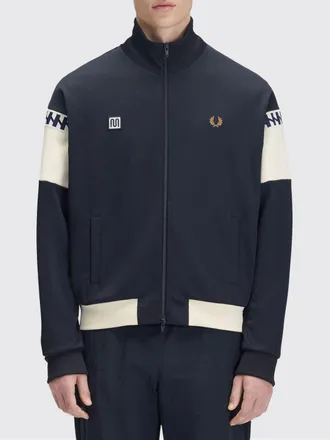 Fred Perry Recycled Jersey Zip-Up Track Jacket with High Neck and Relaxed Fit