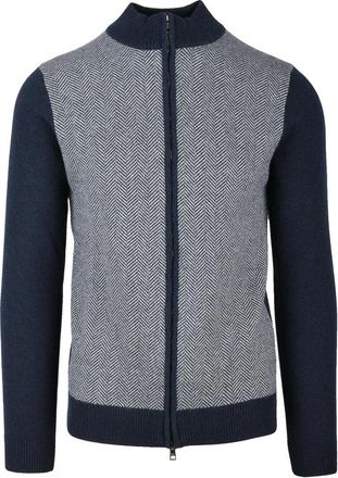 LUIGI BORRELLI NAPOLI Zip Cardigan - Blue