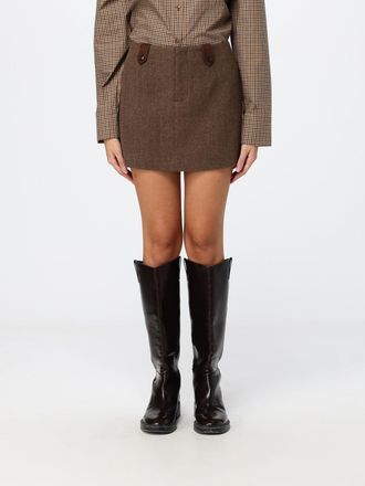 Eleh High-Waisted Wool Blend Pencil Mini Skirt with Slim Fit