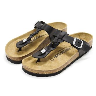 Birkenstock Womens Gizeh Braided Thong Sandals In Black