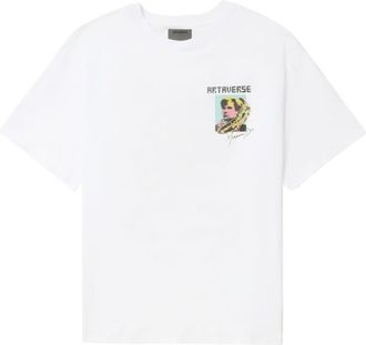 Musium Div. Artaverse cotton T-shirt - men - Cotton/Polyester - S - White