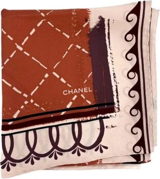 Chanel Pre-owned Scarves, female, Multicolor, Size: ONE SIZE Pre-owned CC Silk Foulard