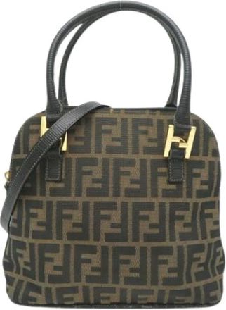 Fendi Pre-owned Handbags, female, Brown, Size: ONE SIZE Pre-owned Vintage Canvas Tote