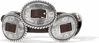 Brighton Womens Fandango Concho Western Leather Belt In Multi