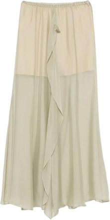 Alysi Geplooide Midi Rok - Dames - Maxi Rokken - Groen - S - Rokken