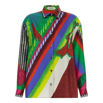 Versace Donna, Camicette, Multicolore, XS, new