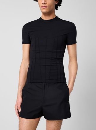 LGN Louis Gabriel Nouchi Mens Fitted corset-effect T-shirt