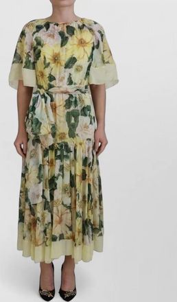 Dolce & Gabbana silk floral print maxi dress