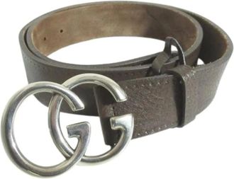 Gucci Pre-owned Belts, male, Brown, Size: ONE SIZE Pre-owned Vintage Leather Belt