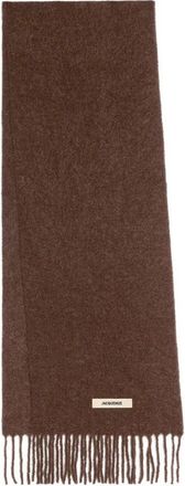 Jacquemus Bruine Franje Omslag Sjaal - Dames - Wintersjaals - Bruin - ONE Size - Accessoires