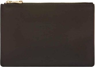 IL BISONTE Womens Zip Wallet In Black