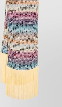 Missoni striped scarf fringed edge