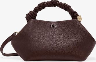 Ganni Brown Grained Small Bou Bag
