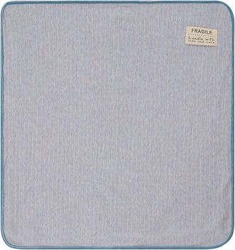 Fragile Stripe Stretch Knit Blanket in Ocean at Nordstrom