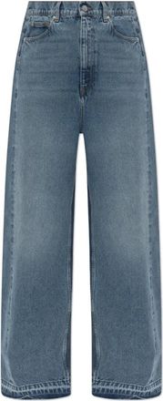 Stella McCartney Tweekleurige Jeans met Brede Pijpen en Vlakken - Dames - Loose Fit Jeans - Blauw - W26 - Katoen - Jeans