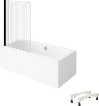 Villeroy & Boch Ba&ntilde;era Recta Villeroy & Boch Architectura Con Patas Acr&iacute;lica 190 X 90 Cm + Mampara De Ba&ntilde;era Izquierda Aurys Raywall Cromada