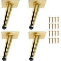 OEM Juego De 4 Patas Para Muebles De 12 Cm, Patas De Mesa De Metal Doradas En &Aacute;ngulo, Patas De Mesa Duraderas, Patas De Sof&aacute; Para Reemplazar O Ajustar La 