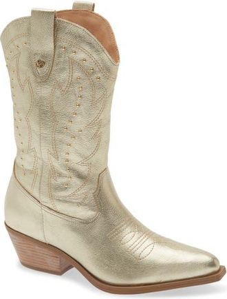 Bottero Metallic Western Boot in Dourado 22 at Nordstrom, Size 11