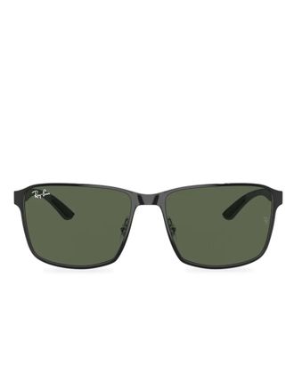 Ray-Ban RB3721 rectangle-frame sunglasses - unisex - Metal (Other) - One Size - Black