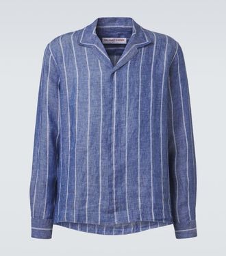Orlebar Brown Sylvan striped linen shirt