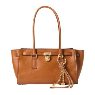 Michael Kors Shoulder Bags, female, Brown, Size: ONE SIZE Hamilton Moderne Small Leather Satchel