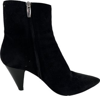 Gianvito Rossi Pre-owned Womens Connie Heeled Ankle Boots in Black Suede - Size EU 38