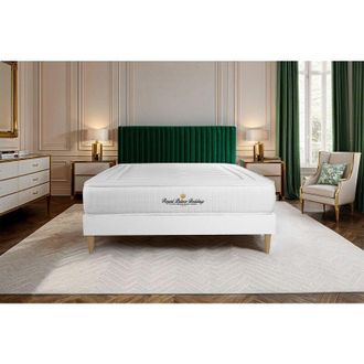 Royal Palace Bedding Royal Palace Bedding - Colchón blanco con muelles ensacados y espuma viscoelástica 130 x 190